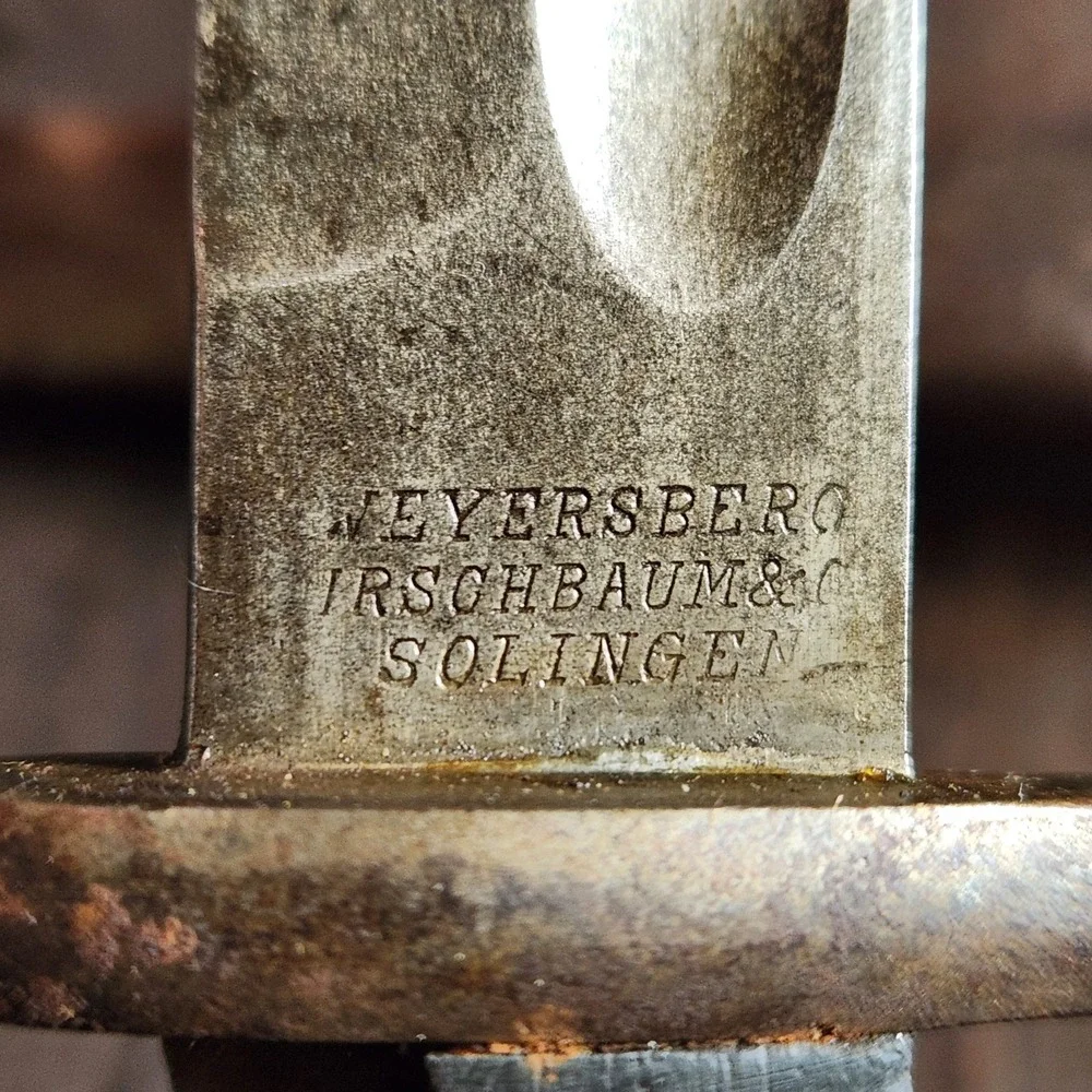 Antique German Bayonet w/ Scabbard Meyersberg Kirschbaum Solingen H5593‎